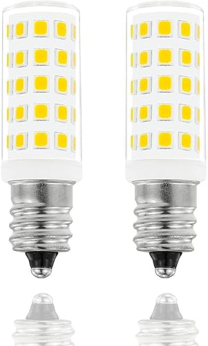 Bombillas LED C7 E12 de 5 W, reemplazo E12 equivalente a halógeno de 50 W, luz diurna 6000 K, bombillas LED E12 para ventilador de techo,