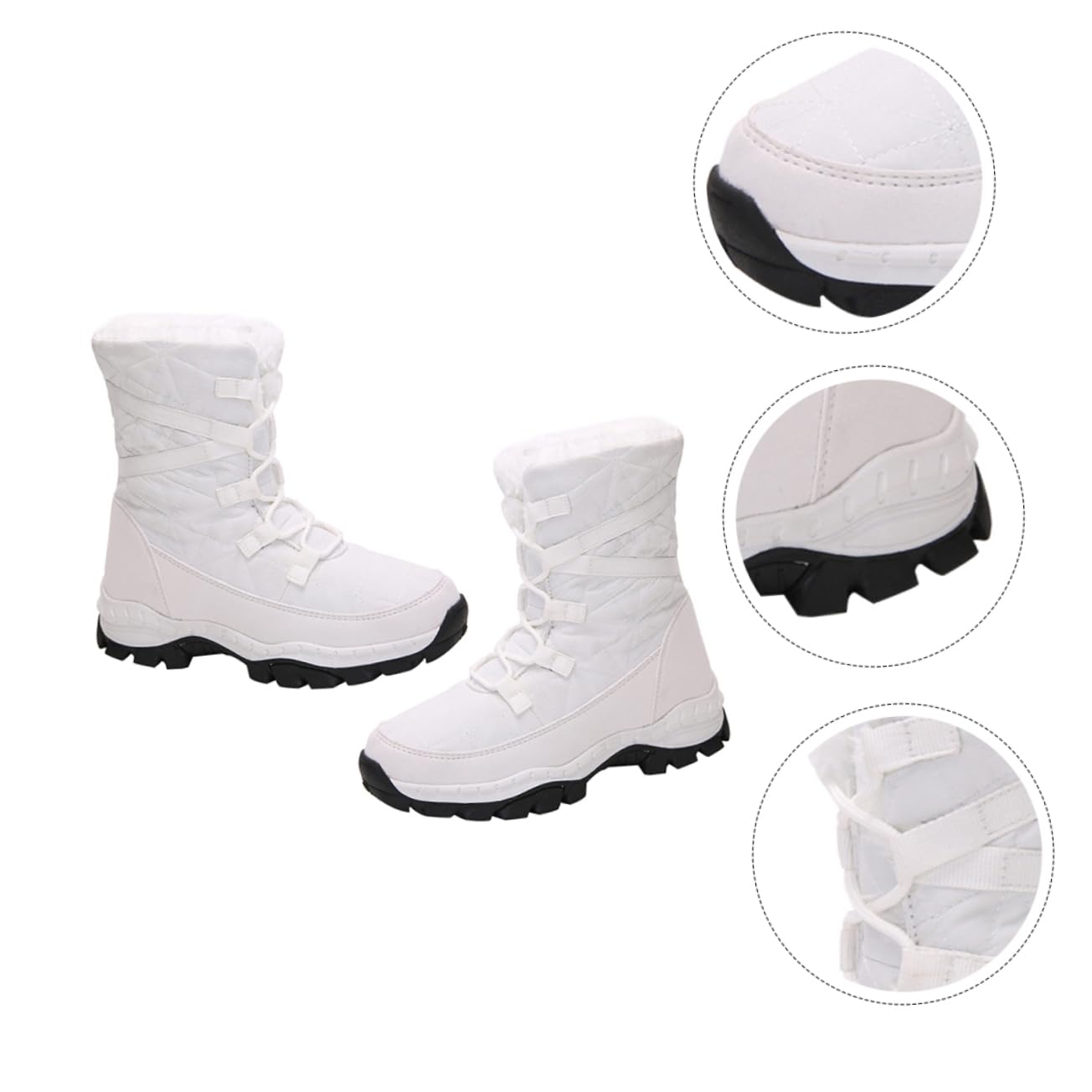 SOIMISS botas de nieve escarpines mujer bota mujer shoes de zapaos ines de nieve con forro de felpa ines de e as comodas as calientes de Black