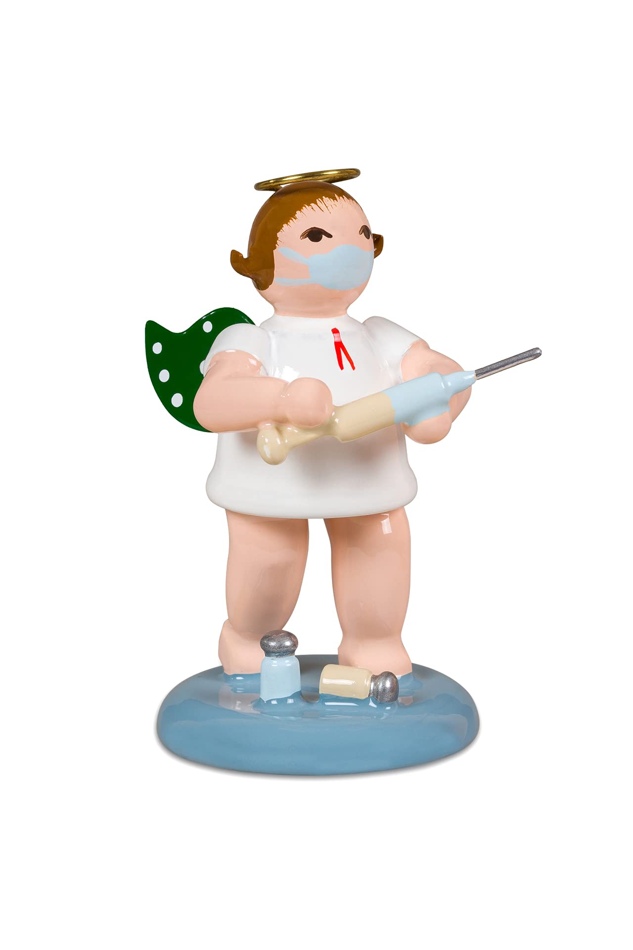 Ange avec seringue en bois Rudolphs Schatzkiste cadeau symbolique de 6 cm