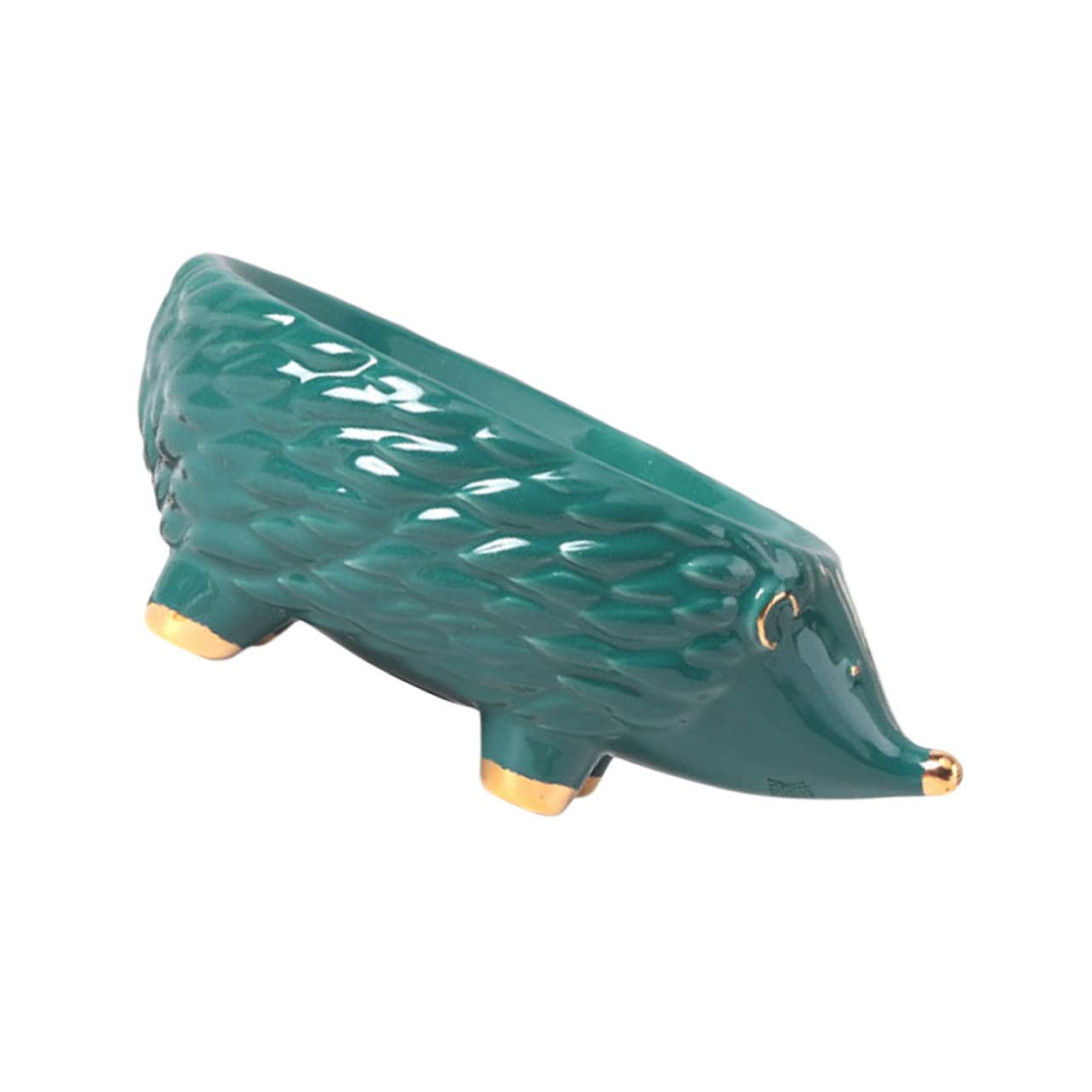 Ciieeo Unique Hedgehog Soap Box Ceramic Drainage Bathroom Supply