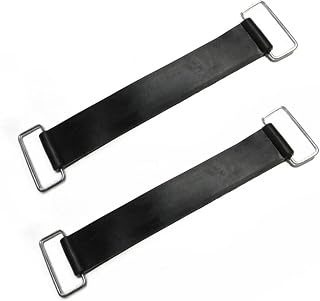 FNKJGS [Replacement] 2 Correas de Goma Negras de 175 x 25 mm for Motocicletas y Scooters, Correa de Soporte de batería de Goma for Motocicletas Honda