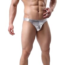 Mens Shiny Metallic Thong Hot Mens Sexy T-Back Jockstrap