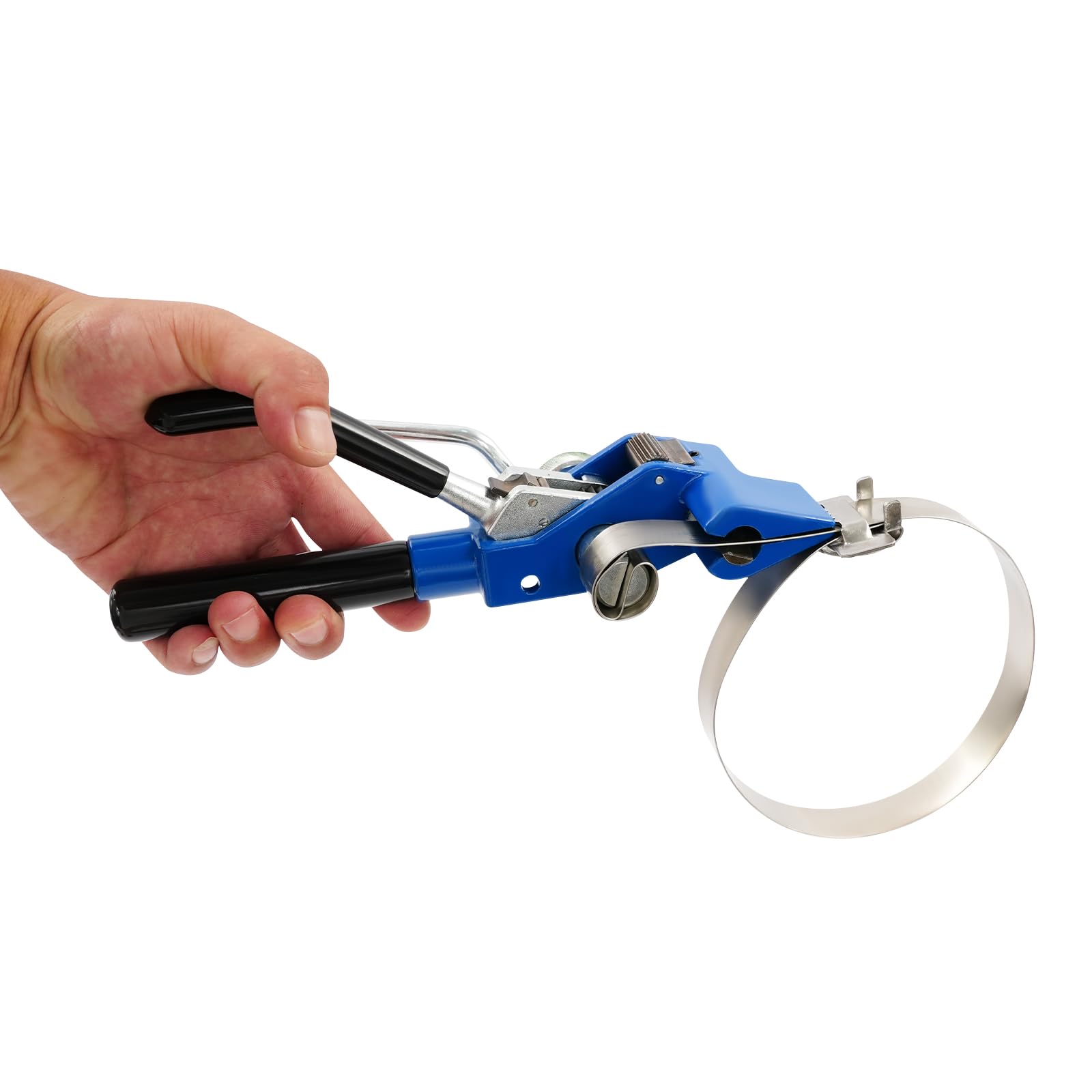 Juego de flejes de acero inoxidable, juego de flejes manuales | Flejadora con bobina de cinta, hebillas y tensores, flejadora para cintas de PP, PET, plástico y acero inoxidable