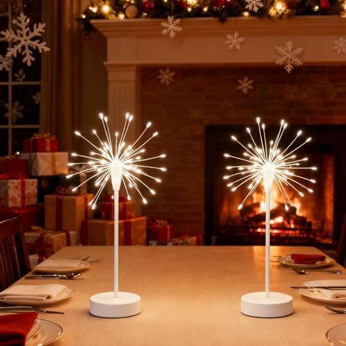 Nest and Flowers Firework Table Lights, LED Starburst Lamps with