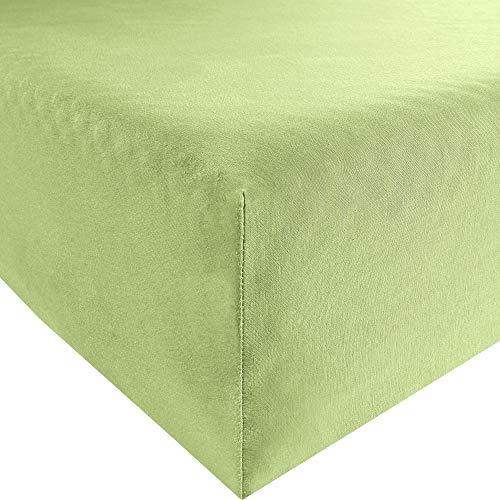 etérea Jersey Topper Spannbettlaken 180x200 bis 200x200 cm Boxspringbett - Superweiches Spannbetttuch aus 100% Baumwolle, Topper Bettlaken bis 10 cm Topperhöhe, Silber 3 Erwin Müller Spannbettlaken Murnau Single-Jersey lindgrün Größe 90x210 cm - 100x220 cm