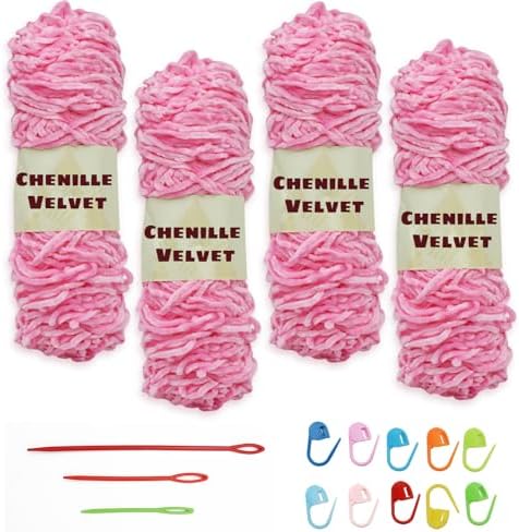 Maxee Samtige Babywolle 400g - Chenille Garn Kuschelweich Für Stricken & Häkeln