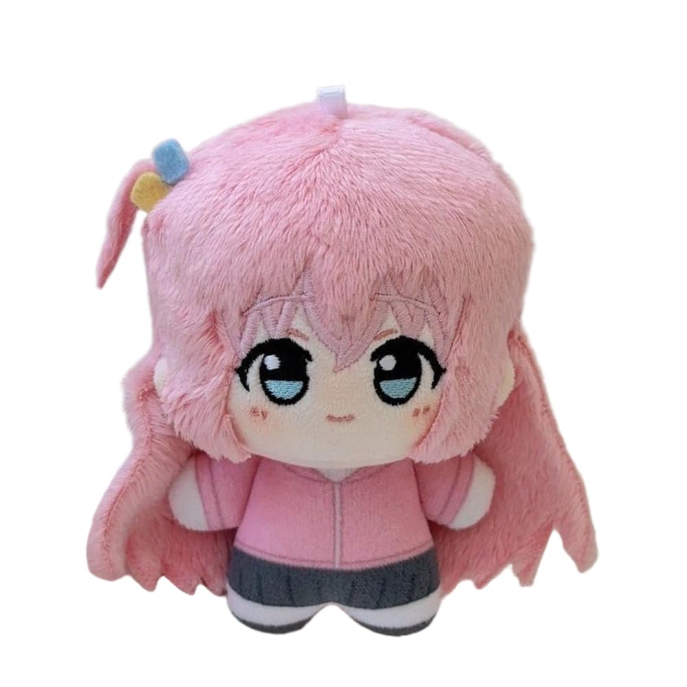 Zhongkaihua Goto Hitori Plush Figure Pillow Pendant 10CM Goto Hitori Anime PP Cotton Cushion Soft Stuffed Furry Car Keychain Bag Home Sofa Decoration