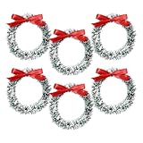 Mini Corona de Navidad – Corona Realista Colgante con para armarios de Cocina, decoración de Interiores para chimeneas, restaurantes, Paredes, Puertas Delanteras, comedores, manijas de Puerta