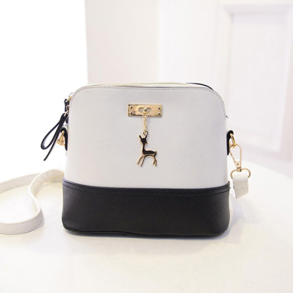 Women Crossbody Satchel PU Leather Shoulder Bag with Adjustable Strap