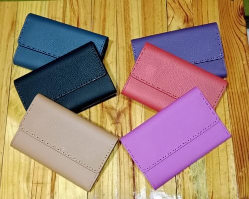 HAKİKİ DERİ MAT SARAÇLI BAYAN CÜZDAN (LACİVERT) - Görsel 6