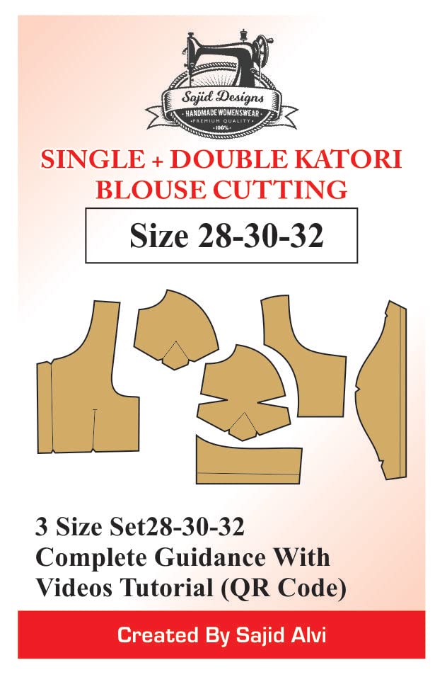 Tailors Single Double Katori Blouse Paper Patterns Book 28 30