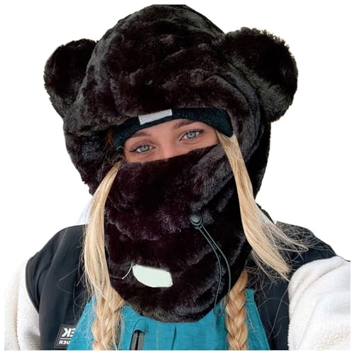 Écharpe hiver femme épaisse et bonnet doublé contre le vent et le froid glacial