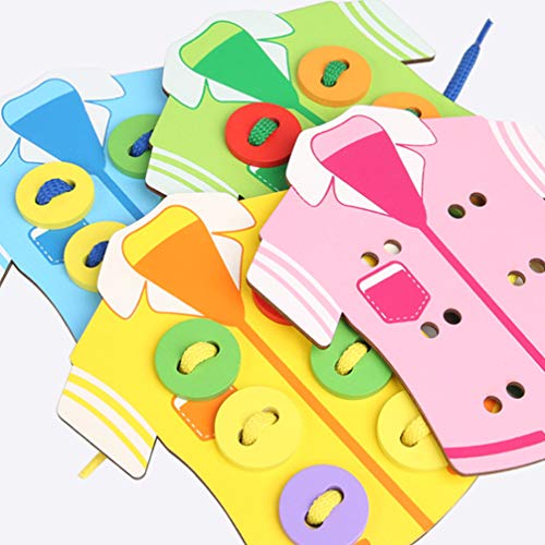 NUOBESTY 4 peças de pranchas de aprendizagem de vestido pré-escola educacional para habilidades bási