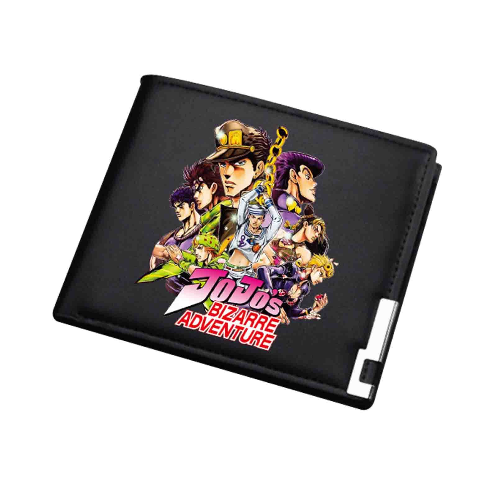 Wallet for Men, Jojos Bizarre Adventure Dio, Mens Wallet - Figure 9, Japanese Anime, Short Wallet - Mens Leather Wallets, Black Wallet, Card Holder for Women - JOJO.QB.0101