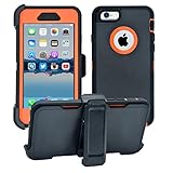 AlphaCell Cover compatible with iPhone 6 / 6S (NOT Plus) | 2-in-1 Screen Protector & Holster Case | Full Body Military Grade Protection with Carrying Belt Clip | Protective Drop-proof Shock-proof