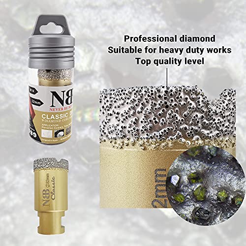 NBB vacuum brazed diamond hole saw with M14, Classic Golden type - Image 3