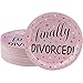 Disposable Plates - 80-Count Paper Plates, Divorce Party Supplies for Appetizer, Lunch, Dinner, and Dessert, Pink, 9 x 9 Inches