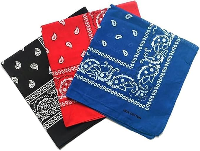 Image of SPIN CART Soft Breathable Cotton Paisley Bandana Handkerchief For Hair Head Bike For Men & Women