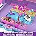 Polly Pocket Pollyville Playset, Resort Rollaway Suitcase, Large Travel Toy with 4 Dolls, Car, 25+ Accessories & Storage
