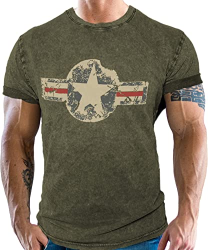 T-shirt armée américaine USAF style militaire pour les sorties en ville