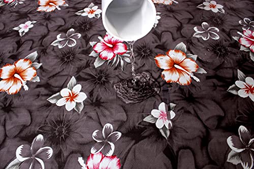 Image of The Furnishing Tree Waterproof Square Shaped 4 Seater Printed Center Table Cover Size 48x48 inches with White Border Lace