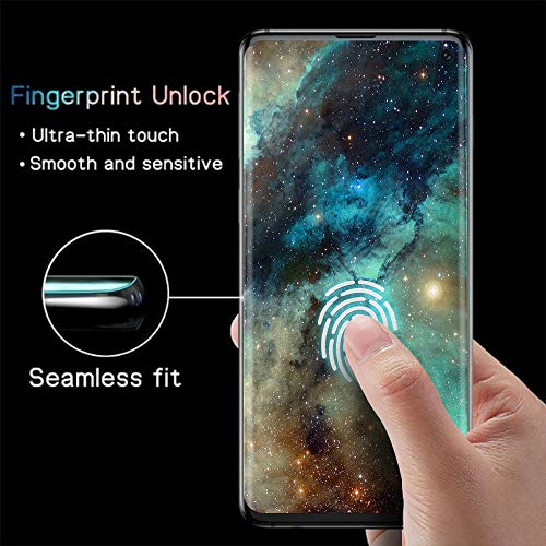 Glass Screen Protector for Samsung Galaxy S10 Plus, 9H Tempered Glass,Ultrasonic Fingerprint Compatible,3D Curved, HD Clear, Case Friendly Bubble-Free for Galaxy S10 Plus Screen Protector