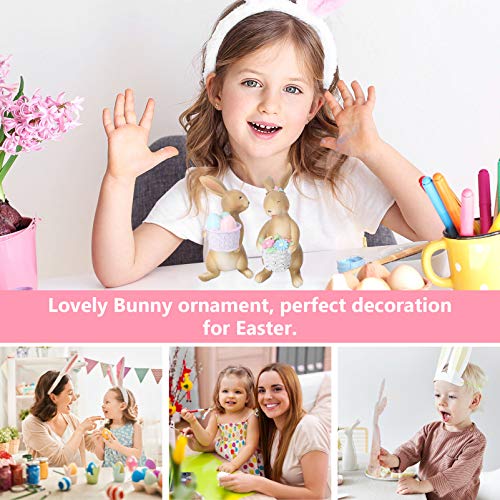 ABOOFAN Animais Em Miniatura Coelho Estatueta Estátua Resina Bolo Chapéus de Coco Acessórios de Jard