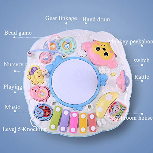Speel activiteitencentrum, lichten leren muziektafel met droomtrommel/multifunctioneel educatief speelgoed voor peuters… - Image 3