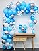 Produktbild Luftballongirlande Blau Luftballon Girlanden, 102 Stück Helium Ballon Girlande Ballongirlande Ballonbogen Blaue Balloons Arch Luftballons Blau Weiß Ballon Girlande für Hochzeit Geburtstag Party (Blau)