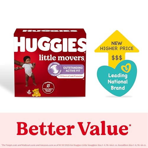 Baby Diapers Size 7, 68 Ct, Huggies Little Movers