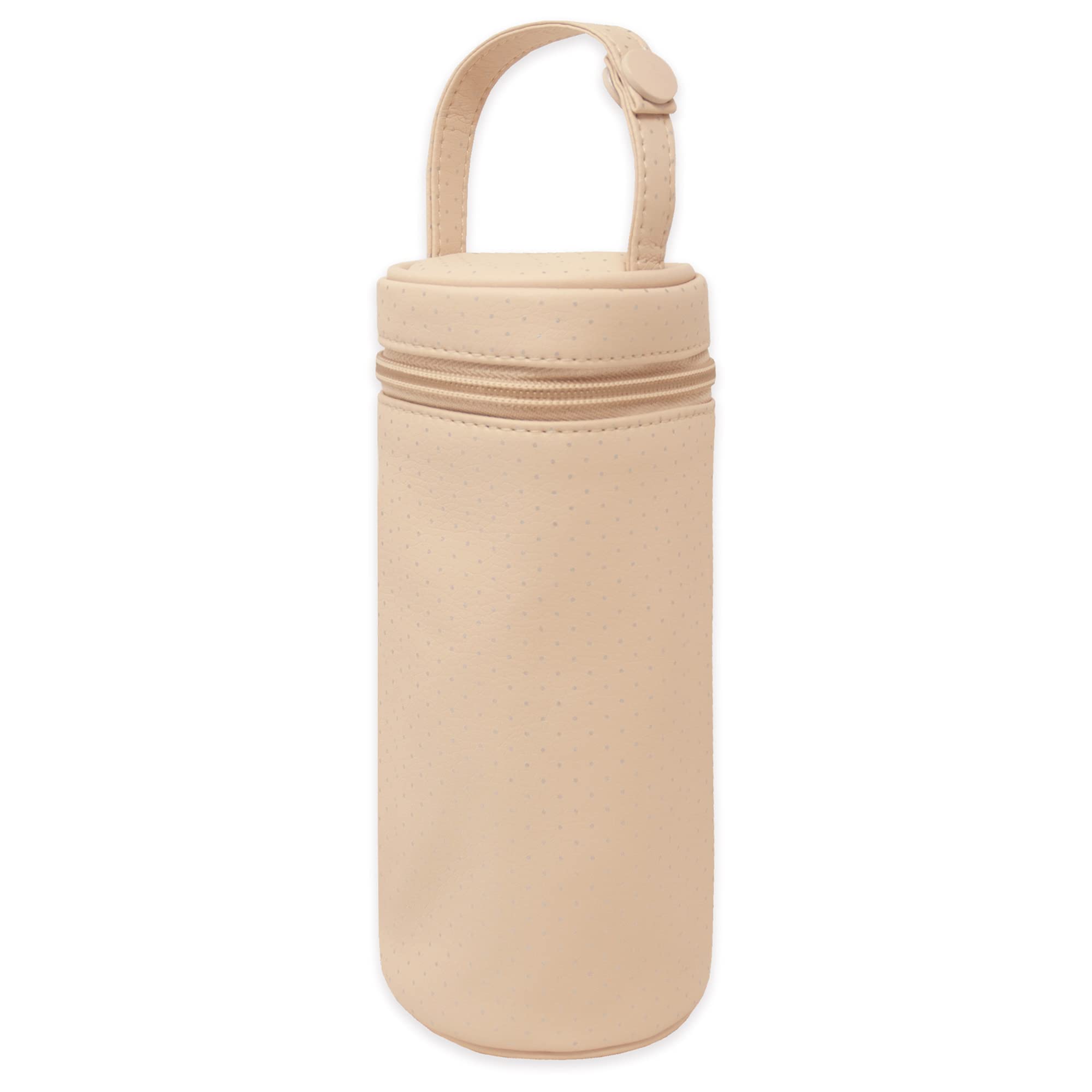 Duffi Baby Funda Portabiberones Polipiel. Bolsa con cierre de cremallera y asa.Limpieza facil. color Beige 0833-05