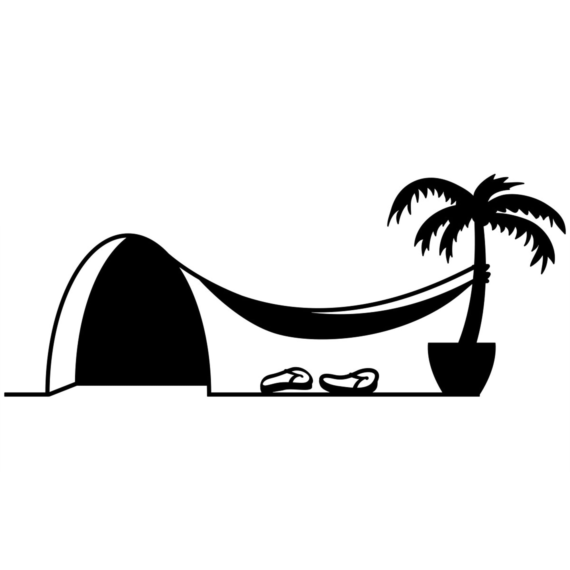 Mouse Hole Palm Tree Wall Sticker Vinyl Wall Art Decal