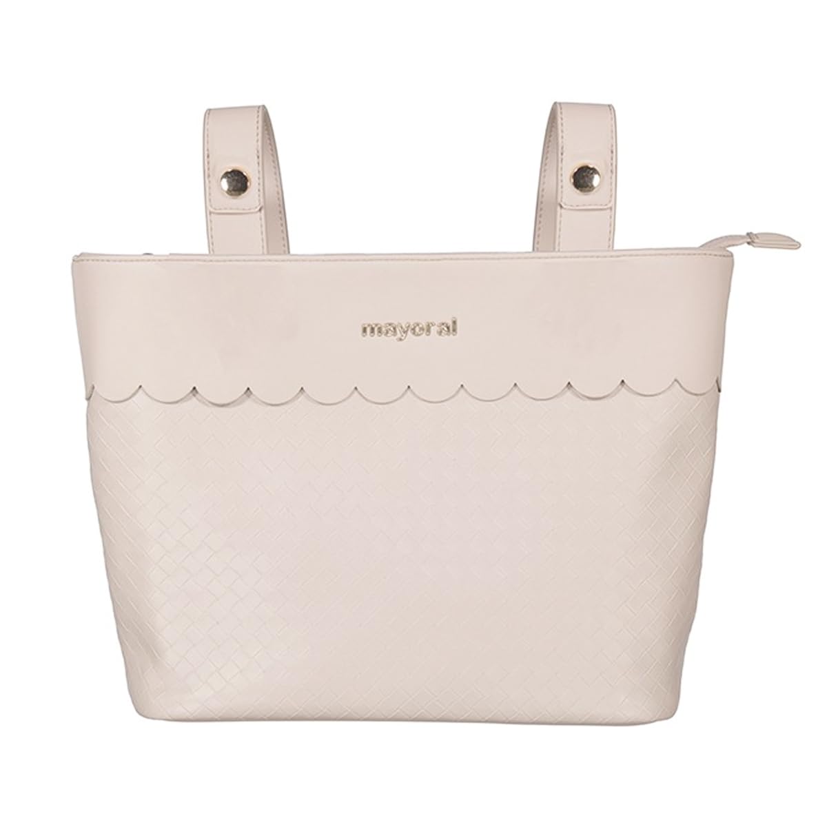 Mayoral - Bolso Panera Trenzado Pequeño de Bebé: Espacioso y Universal con Asas para Silla de Paseo 19.442