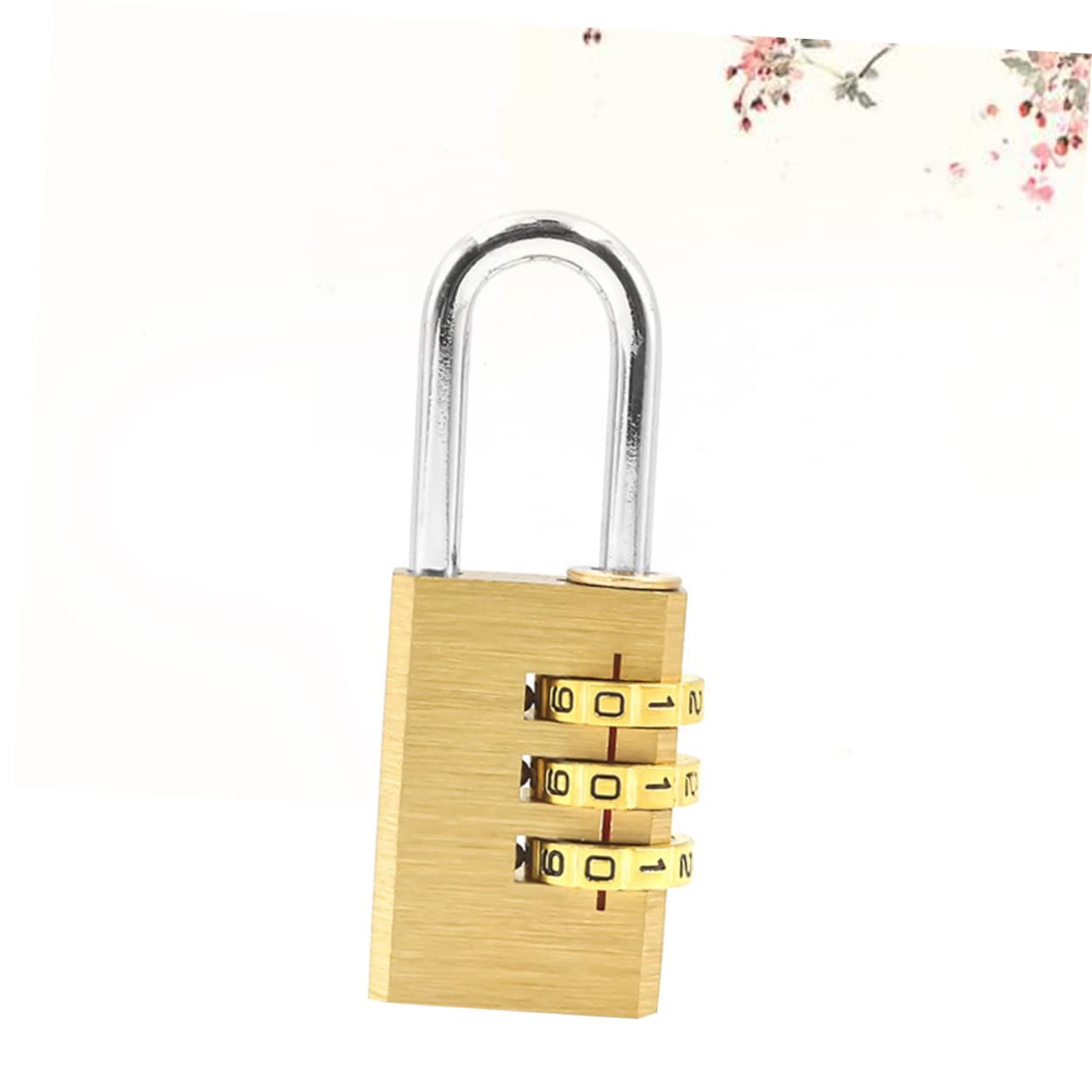6piezas Candado Digital De Combinación Dígitos De Aleación De Zinc Para Equipaje Maletas y Armarios Seguridad y Protección Color Latón