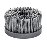 maximale RPM 2500 Tellerbürste mit Kunststoffkörper PP  Durchmesser: 130 mm, 4 Reihen, Gewellt, 1,2 mm dick  Aufnahme: M14, Körnung: SIC 80, Fadenstärke 1,2 mm