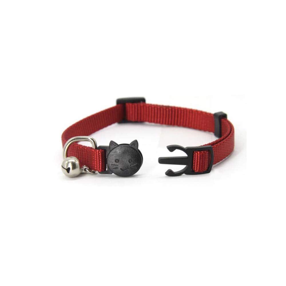 Collier pour chat et chaton rouge REYG avec boucle de sécurité réglable