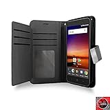 ZTE Avid 4 Case, ZTE Avid 4 Wallet Case, by [T MAN ] Leather [Double] Wallet Card Slots Cover Case...