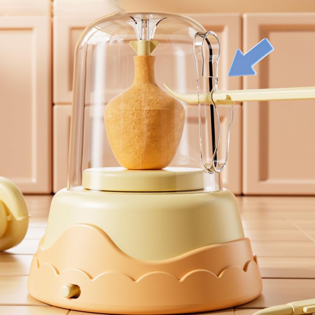 Töpferscheibe für Kinder, Elektrisches Keramikrad Wurfmaschine, 2-Gang Einstellbar mit Schutzhülle, Töpferei Kit für DIY Handwerk Projekte