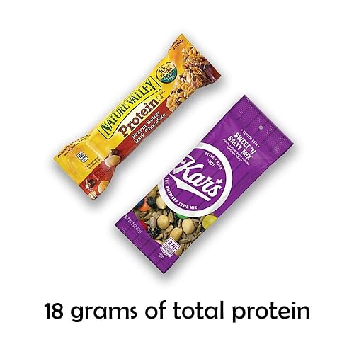 Miniatura 4 de Snacks altos en proteínas para adultos y niños  Paquete variado de 8 piezas  2.96 oz de proteína  Sin gluten  Nueces, palitos de carne, barras de