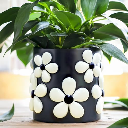 GUGUGO Colorful Flowers Planters Cute Unique Rainbow Planter with...