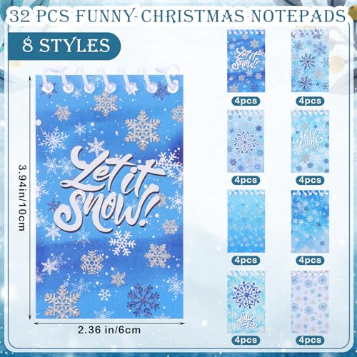 Bloc-notes de Noël hivernal Gueevin avec stylos assortis pour organiser vos notes de bureau - 4