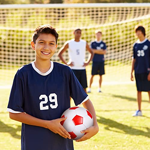 Hydren 4 Pack Soccer Ball With Pump Size 4, Size 5, Outside Sport Soccer Ball Machine Stitched Ball For Game Training Practice Youth Adult Soccer Players (Classic, Size 4), Black,Blue #TOP6