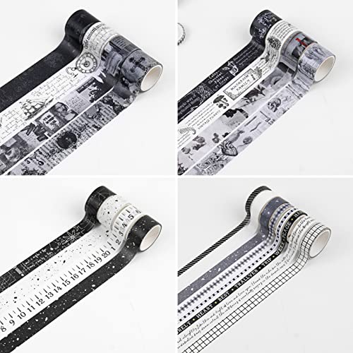 Elevate Your Crafting Game: Review of the Dizdkizd Black and White Washi Tape Set