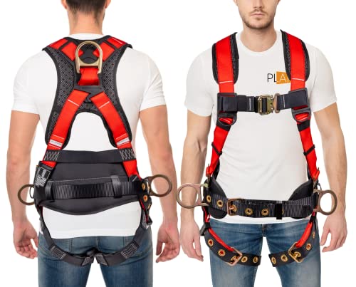Image of Palmer Safety Hammerhead 5pt Safety Harness Back Padded, QCB Chest, Tongue Buckel Legs Straps, Back & Side D-Rings