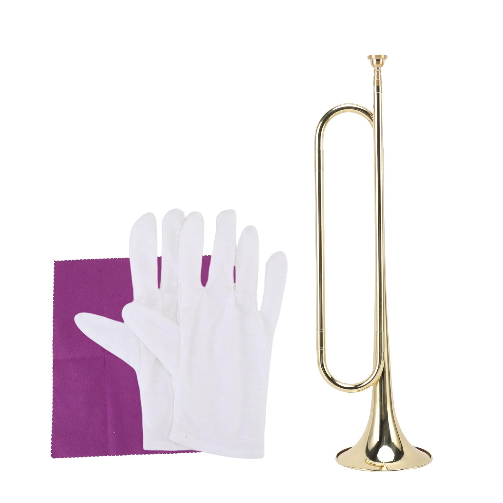Btuty Brass Trumpet, Bb Trumpet for Students Beginners with Large Bell Bright Sound Comfortable Mouthpiece, for School Band Practice Professional Orchestras