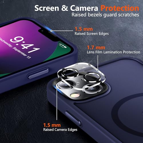 Image of MOCCA Magnetic Shockproof for iPhone 13 Case,Deep Blue