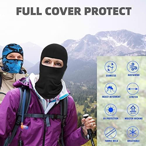 Zolenlo 6 Pack Ski Mask Balaclava Face Masks for Men Women Pooh Shiesty Mask Outdoor Full Cover Summer&Winter Protection Black — view 4