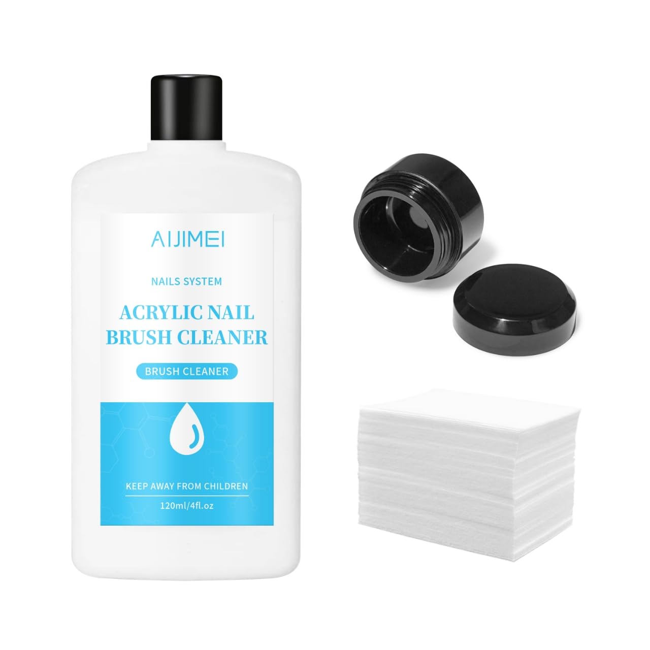 AIJIMEI Nail Brush Cleaner 120ml Acrylic Brush Cleaner Efficient Nail Cleaner for Acrylic Nails Professional Brush Cleaner for acrylic Clean and