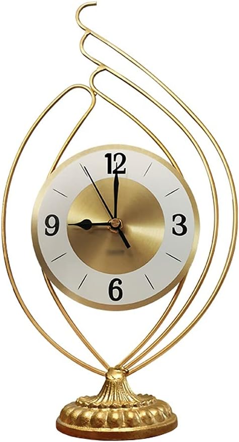 FMURY Metal Nordic Office Desk Clock Decor Office Vintage Room Table Clock Design Clocks