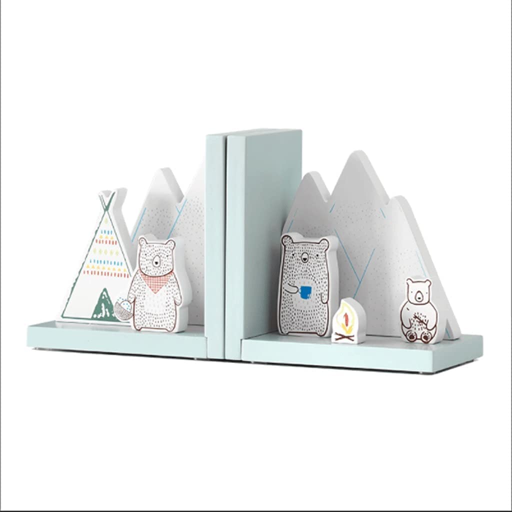 IRYZE Soporte Libros Sujetalibros Sujeta Libros Sujetalibros Bonitos y sujetalibros interesantes, decoración única, sujetalibros, Estilo Moderno, literario, Simple y Bonito de Madera Apoya Libros
